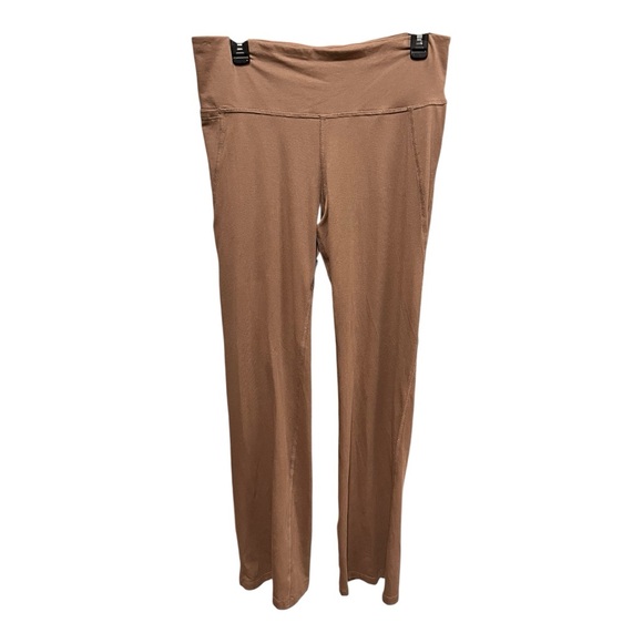 Reebok ID Identity High Rise Cotton Bootcut Active Leggings Utility Brown Large - Picture 2 of 11